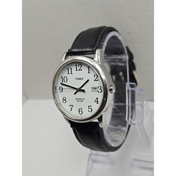 Timex Easy Reader Day Indiglo Two Tone 35mm Quartz Watch New Battery WR 30M - Picture 2 of 13